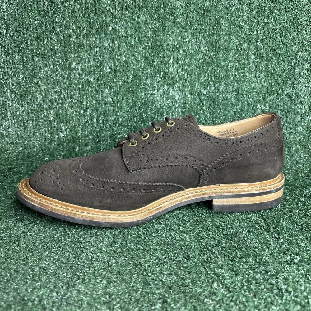 Tricker's Trickers 'Bourton' Brown Suede Derby Brogue Lace‎ Up Shoes US 10.5 EUC